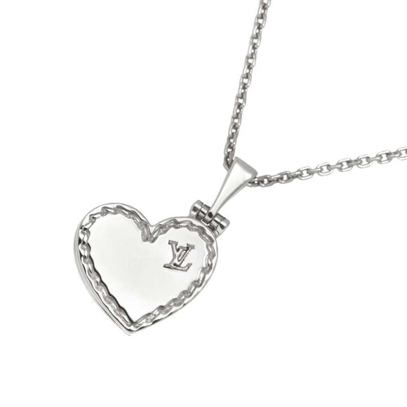 LOUIS VUITTON Pendentif Heart Necklace 18K WG 750 90287011 - Picture 1 of 8